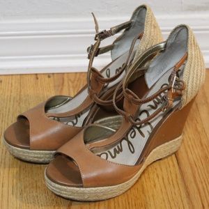 Sam Edelman Tan Espadrille Platforms - sz 7.5